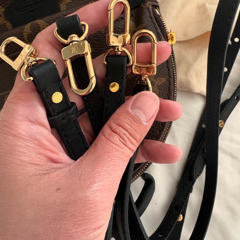 Like NEW Authentic Louis Vuitton monogram palm springs mini backpack crossbody - Picture 11 of 12